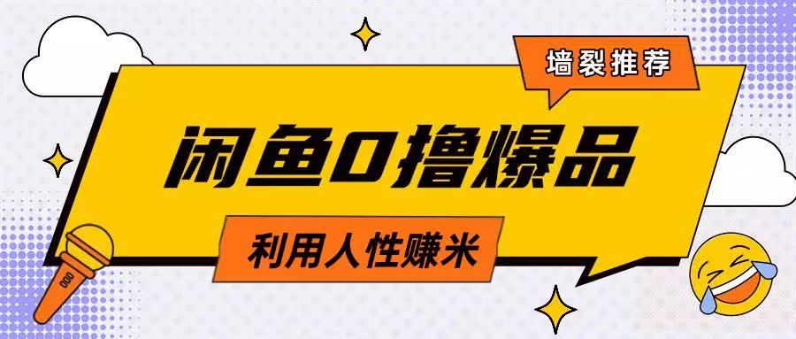 咸鱼0撸玩法利用人性售卖商品达到日挣2张的效果-轻资本网