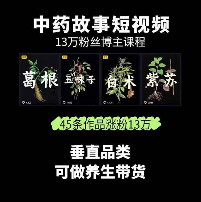 图片[2]-中药文化赛道：溯源故事开发，AI工具实战，平台运营，全方位解锁中医流量变现新路径-轻资本网