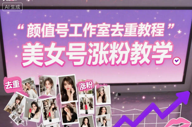 颜值号工作室去重教程，美女号涨粉教学-轻资本网