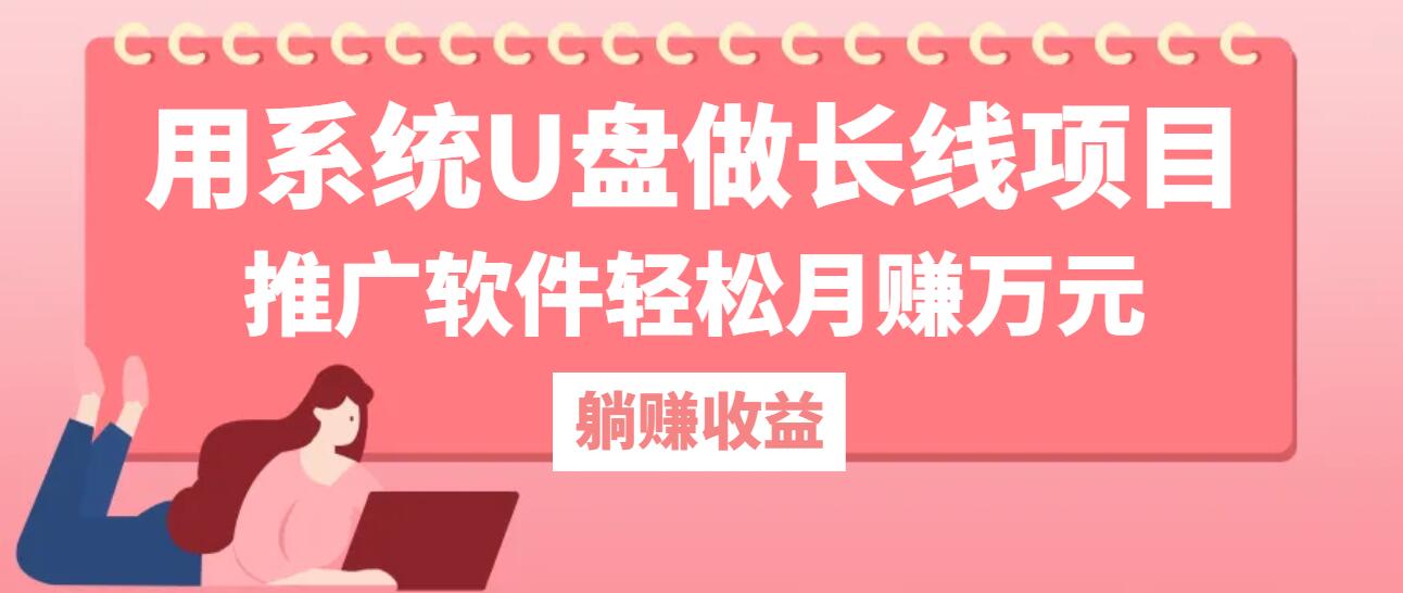 用系统U盘做长线项目，推广软件轻松月赚万元(附制作教程+软件-轻资本网