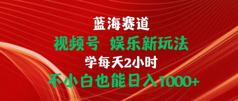 蓝海赛道视频号 娱乐新玩法每天2小时小白也能日入1000+-轻资本网