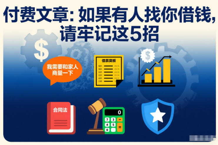 付费文章：如果有人找你借钱，请牢记这5招-轻资本网