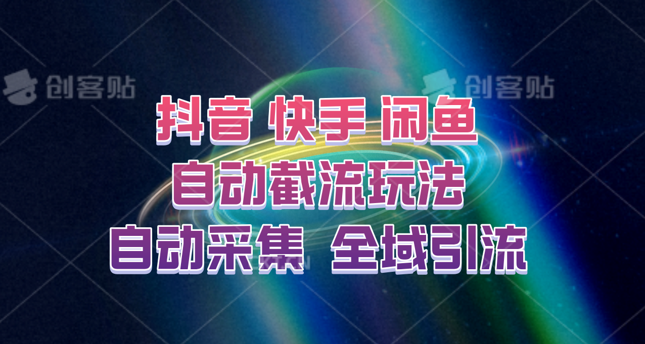 快手、抖音、闲鱼自动截流玩法，利用一个软件自动采集、评论、点赞、私信，全域引流-轻资本网