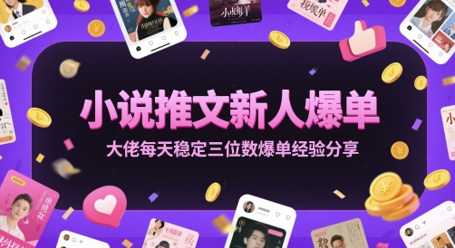小说推文新人爆单大佬每天稳定三位数爆单经验分享-轻资本网