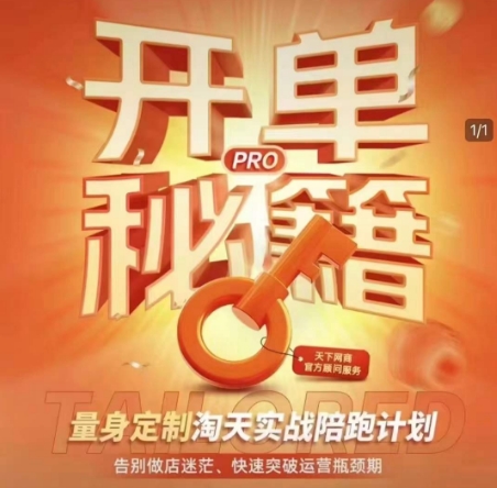 淘宝开单秘籍PRO，量身定制淘天实战陪跑计划，告别做店迷茫、快速突破运营瓶颈期-轻资本网
