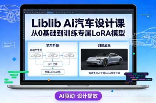 Liblib Ai汽车设计课，从0基础文生图，到教你训练专属设计和风格LoRA模型-轻资本网
