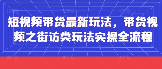 短视频带货最新玩法，带货视频之街访类玩法实操全流程-轻资本网