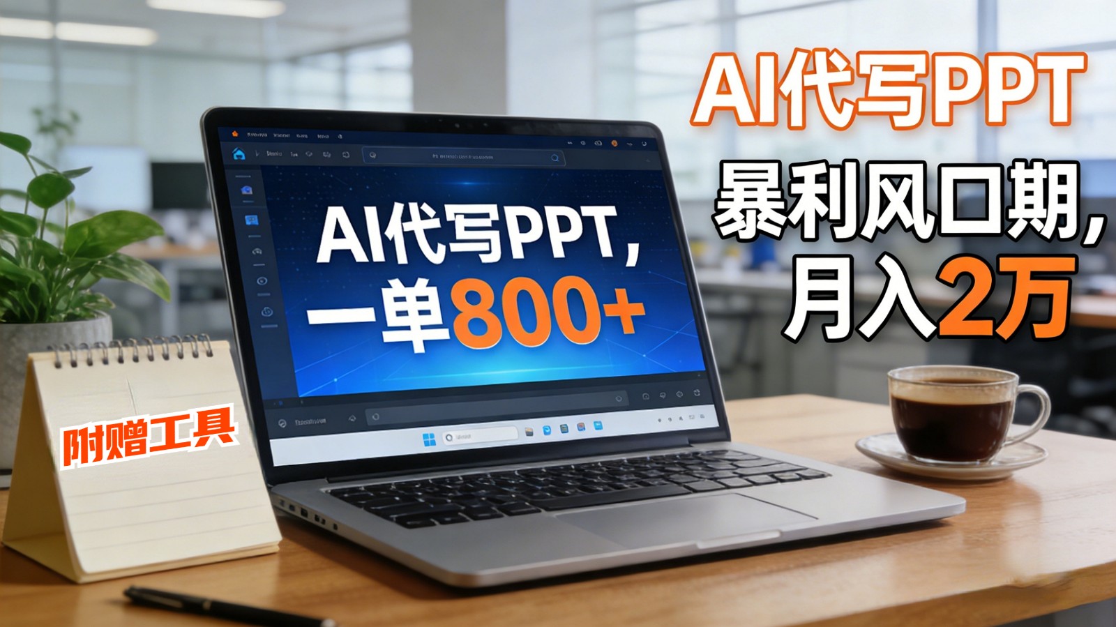 AI 代写做 PPT！一单狂赚 800+，风口期月入 2 万(工具 + 提示词直接送)-轻资本网