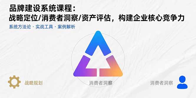 品牌建设系统课程：战略定位/消费者洞察/资产评估，构建企业核心竞争力-轻资本网