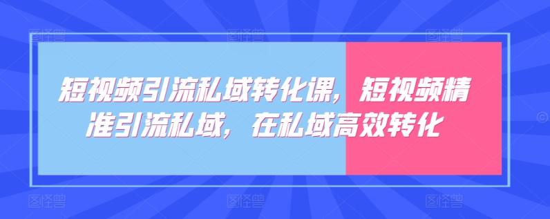 短视频引流私域转化课，短视频精准引流私域，在私域高效转化-轻资本网