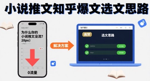 为什么你的小说推文没流量？小说推文知乎爆文选文思路-轻资本网