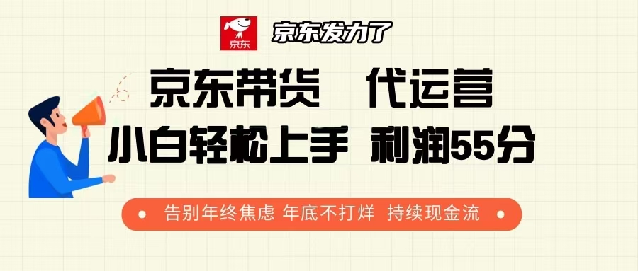 京东带货 代运营 利润55分 告别年终焦虑 年底不打烊 持续现金流-轻资本网