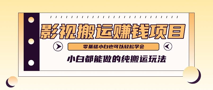 手把手教你操作影视搬运项目，小白都能做零基础也能赚钱-轻资本网