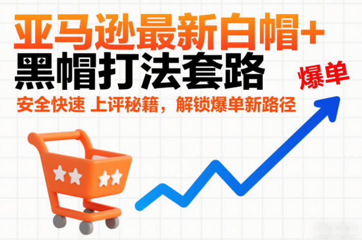 亚马逊最新白帽+黑帽打法套路，安全快速上评秘籍，解锁爆单新路径-轻资本网