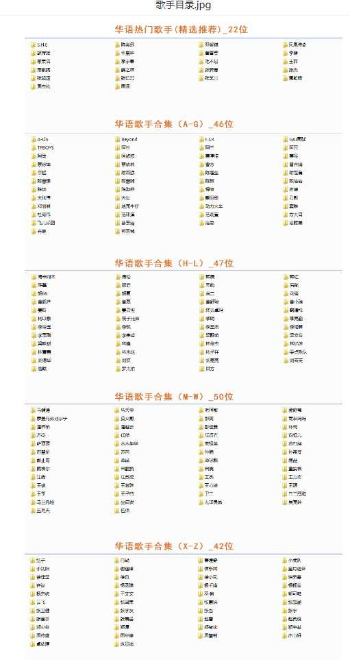 【音乐】歌手合集（100多位歌手合集）-轻资本网