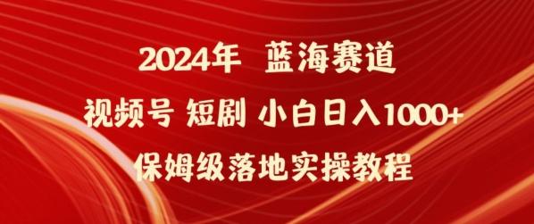 2024年视频号短剧新玩法小白日入1000+保姆级落地实操教程【揭秘】-轻资本网