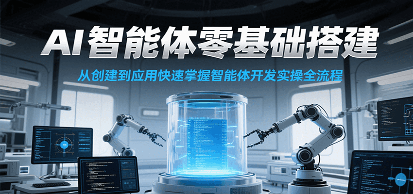 AI智能体零基础搭建实操课，从创建到应用快速掌握智能体开发全流程！-轻资本网