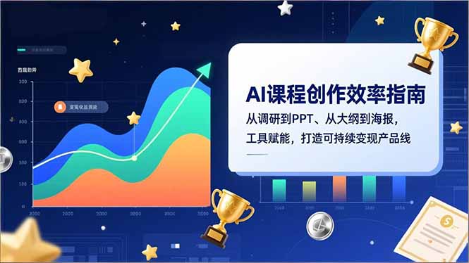 AI课程创作效率指南，从调研到PPT、从大纲到海报，工具赋能，打造可持续变现产品线-轻资本网