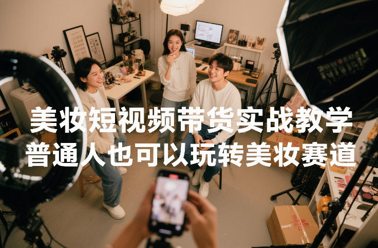 美妆短视频带货实战教学，普通人也可以玩转美妆赛道-轻资本网