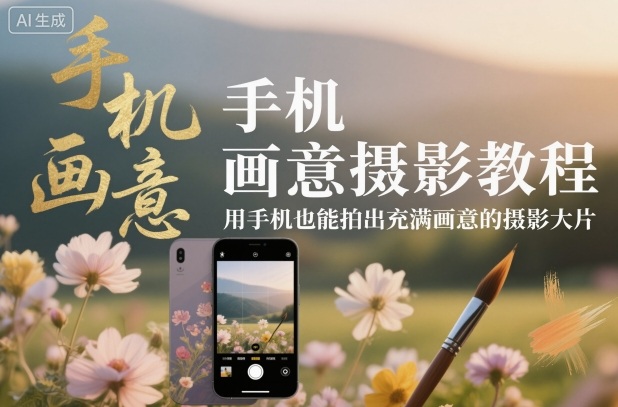 手机画意摄影教程，用手机也能拍出充满画意的摄影大片-轻资本网