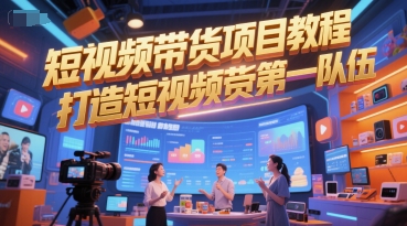 短视频带货项目教程，打造短视频带货第一队伍-轻资本网