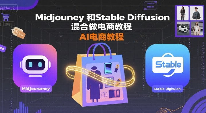 Midjourney和Stable Diffusion混合做电商教程-ai电商教程-轻资本网