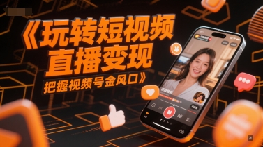 玩转短视频直播变现，把握视频号金风口-轻资本网