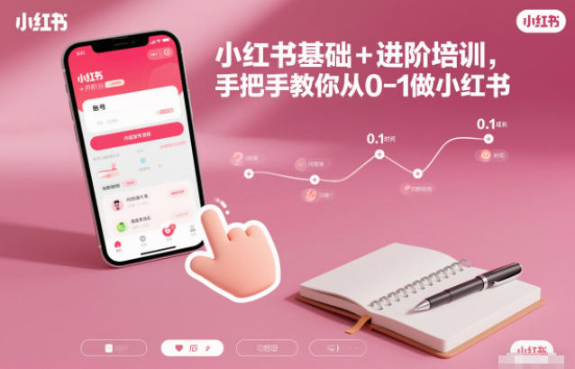小红书基础+进阶培训，手把手教你从0-1做小红书-轻资本网