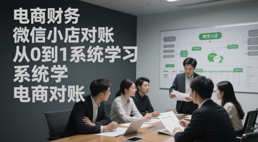 电商财务微信小店对账，从0到1系统学习电商对账-轻资本网