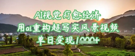 AI视觉疗愈经济：用ai重构超写实风景视频，单日变现多张-轻资本网
