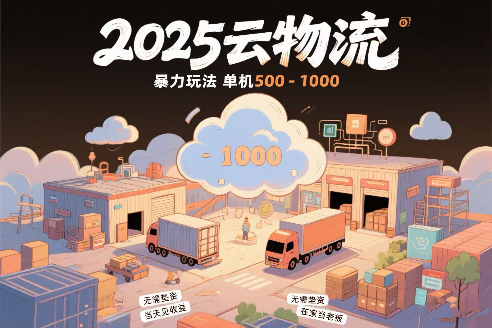 云物流赚差价，项目纯利润500~1000，无需垫资，当天到账。不需要有车，…-轻资本网