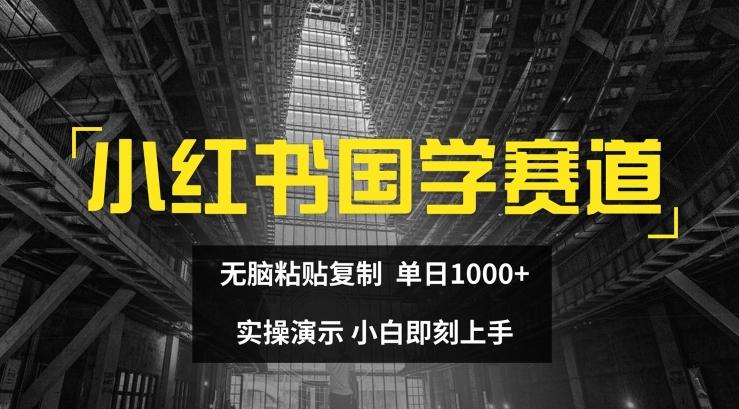 小红书国学赛道，无脑粘贴复制，单日1K，实操演示，小白即刻上手【揭秘】-轻资本网