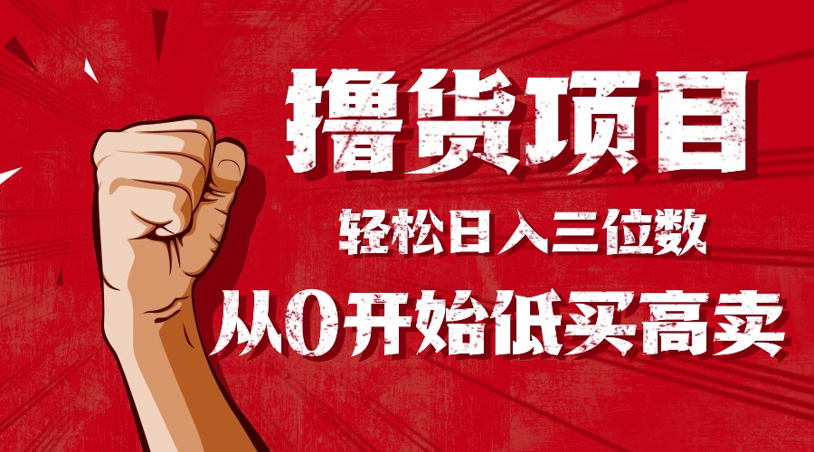 手把手教你撸货，从0开始低买高卖，小白轻松实现日入三位数!!!-轻资本网