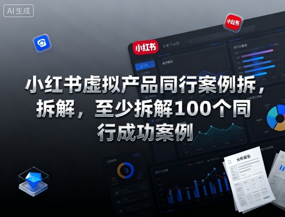 小红书虚拟产品同行案例拆解，至少拆解100个同行成功案例(完结)-轻资本网