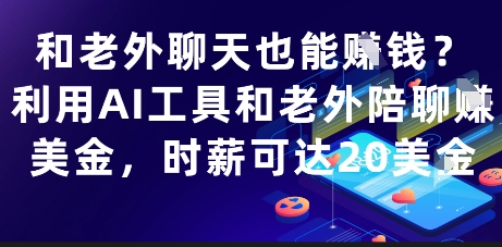 和老外聊天也能挣钱？利用AI工具和老外陪聊挣美金，时薪可达20刀-轻资本网