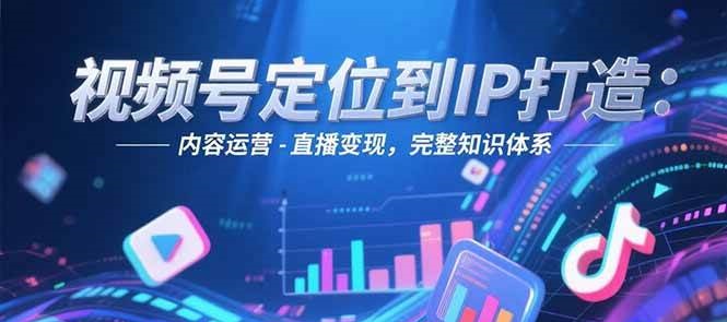 视频号定位到IP打造：账号搭建-内容运营-直播变现，完整知识体系-轻资本网
