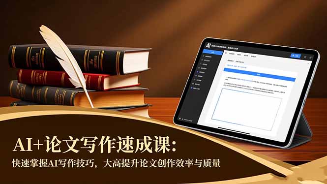 AI+论文写作速成课：快速掌握AI写作技巧，大幅提升论文创作效率与质量-轻资本网