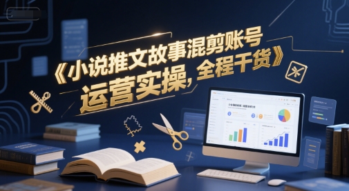 小说推文故事混剪账号运营实操，全程干货-轻资本网