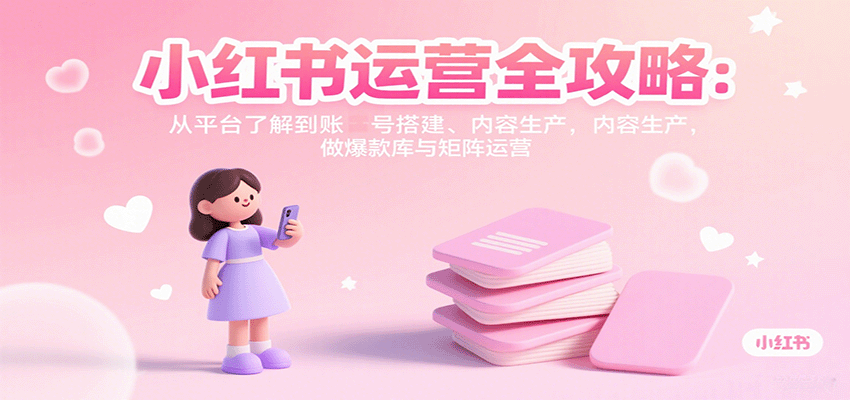 小红书运营全攻略：从平台了解到账号搭建、内容生产，做爆款库与矩阵运营-轻资本网