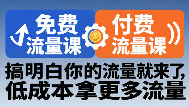 拼多多免费流量课+付费流量课，搞明白你的流量就来了，低成本拿更多流量-轻资本网