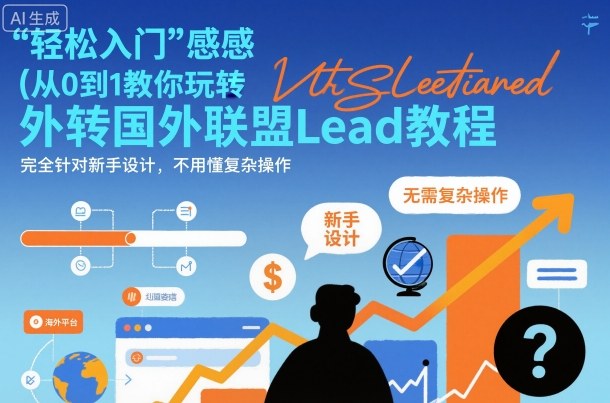 国外联盟賺美刀项目，从0到1教你玩转国外联盟Lead教程，纯新手可操作性100%-轻资本网