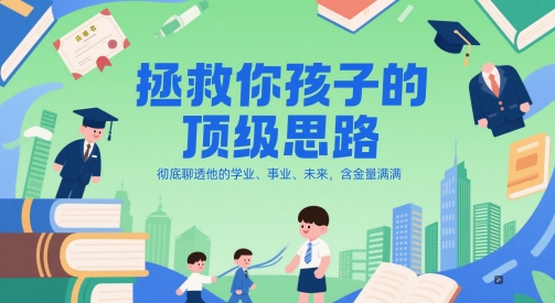 付费文章：拯救你孩子的顶级思路，彻底聊透他的学业、事业、未来，含金量满满-轻资本网