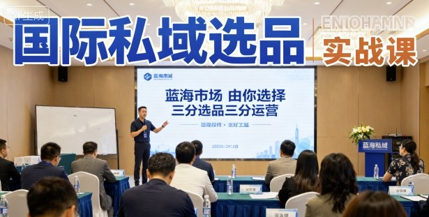 国际私域选品实战课，蓝海市场由你选择，七分选品三分运营-轻资本网