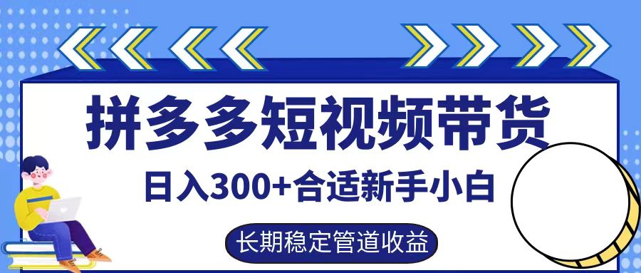 拼多多短视频带货日入300+，实操账户展示看就能学会-轻资本网