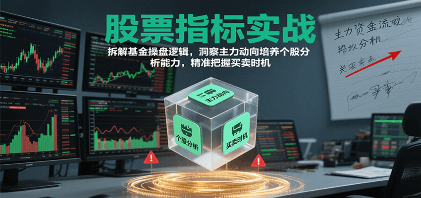 股票指标实战，基金操盘逻辑拆解，洞察主力动向培养个股分析能力把握买卖时机(更新)-轻资本网