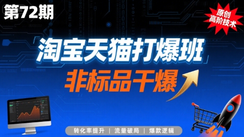 淘宝天猫打爆班原创高阶技术第72期，非标品干爆-轻资本网