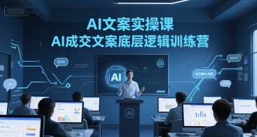 AI文案实操课，AI成交文案底层逻辑训练营-轻资本网