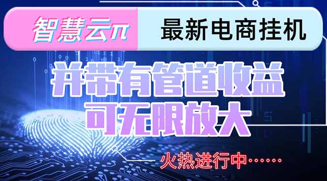 智慧云π电脑挂机单机每天收益300—500+ 并带有团队管道收益 可无限放大-轻资本网