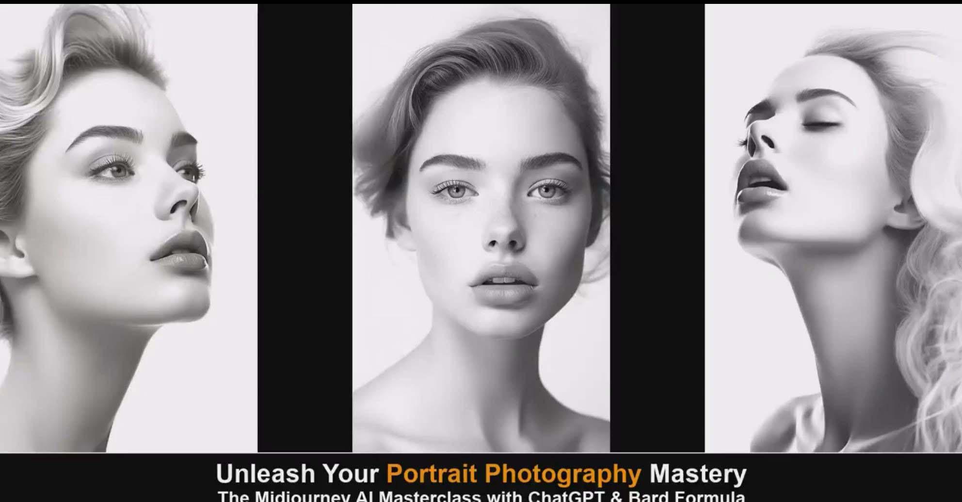图片[1]-(9312期)Midjourney v5 ChatGPT 和 Bard AI人工智能人像摄影大师班-15节-中英字幕-轻资本网