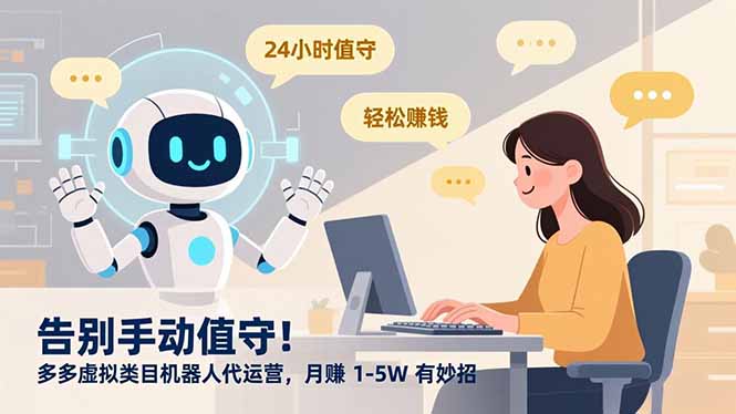 告别手动值守！多多虚拟类目机器人代运营，月赚 1-5W 有妙招-轻资本网